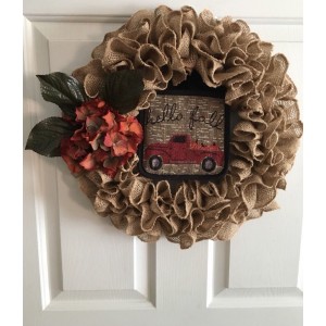 Everday Fall Burlap Wreath    142892942923